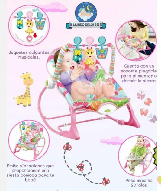 👶🍼NUEVA SILLA MECEDORA VIBRADORA👉3 EN 1