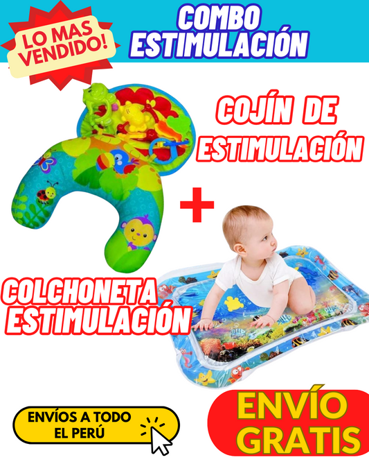 Combo de estimulación,Cojin de estimulacion + colchoneta